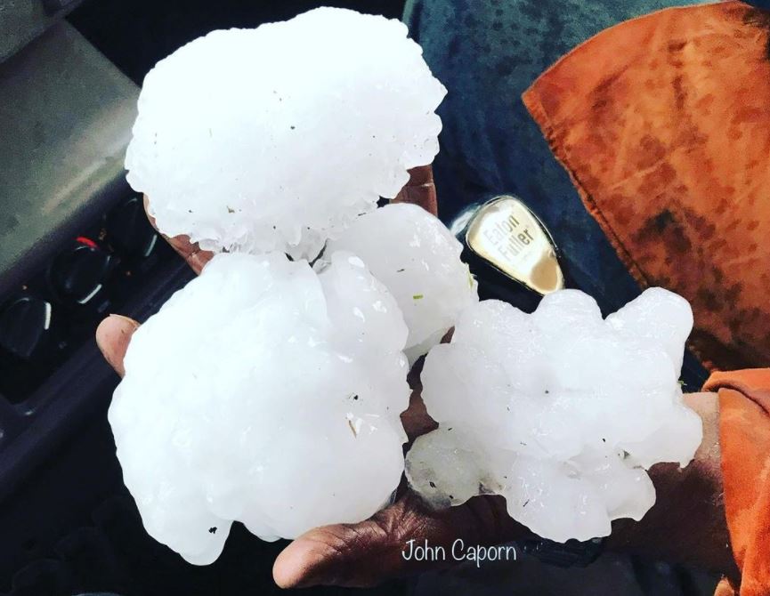 Ah, Queensland. Giant Hail One Day, Cyclone-strength Winds The Next